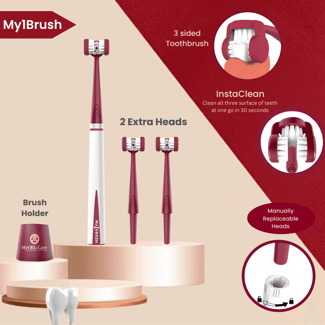 My1Brush - 3 Sided Toothbrush